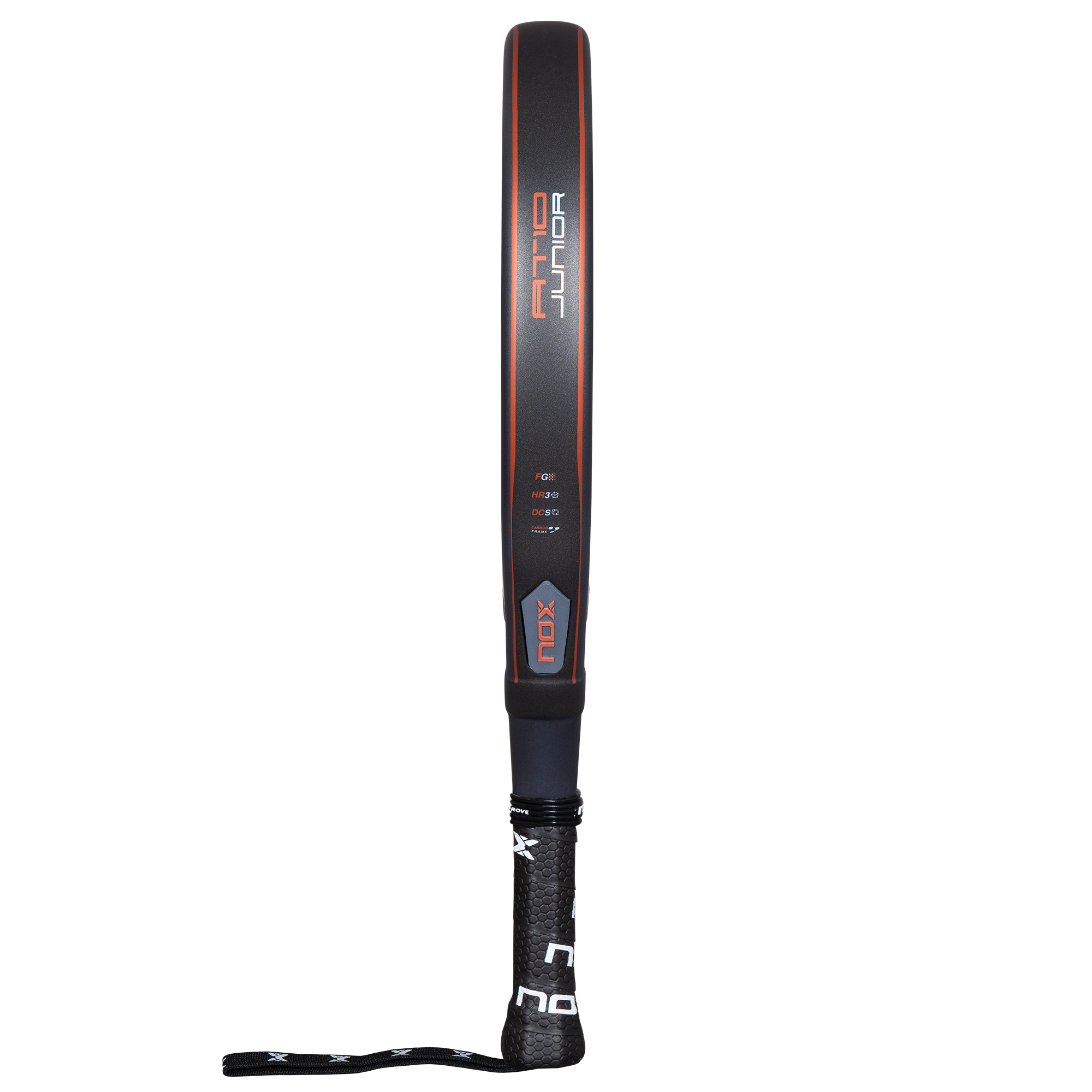 AT10 Genius JR by Agustin Tapia padelio raketė – šoninis vaizdas, lengvas 300–325 g svoris ir ergonomiškas dizainas